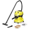 KÄRCHER aspiratore solidi liquidi WD 4-18 Dual V-20/22, contenitore in plastica: 20 l, tubo: 2,2 m, funzione soffiante, bocchetta pavimenti e fessure, filtro in vello, batterie non incluse 2x18V