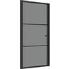vidaXL Porta Interna 102,5x201,5 cm Nera in Vetro ESG e Alluminio