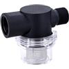 Takingup Filtro sedimenti, G1/2 50 Filtro acqua in linea per a rete in acciaio inossidabile con guarnizione gomma per giardinaggio barca per yacht Acqua linea per argento