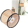 Fafeicy Paralume in Rattan Paralume in Rattan Intrecciato Universale Coprilampada a Griglia Esagonale per Lampada da Soffitto a Sospensione con Portalampada Calibro E27 E14
