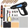 KKMOL Saldatrice per Plastica - KKMOL Saldatore Plastica Kit con 852 pezzi(Attrezzature*2), Pistola per Saldare la Plastica, Riparazione Graffette Saldatura Plastica per Paraurti, Ricambi Auto, Kayak