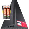STEIGNER Seuil de garage 3,25m in EPDM nero 14mm x 78mm, SGD01 - Kit isolante con 2x colla di montaggio e guarnizione porta per diversi tipi di garage - Soglia antipioggia, isolamento termico,