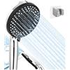 Zaxiva Soffione Doccia 6 Modalità,Soffione doccia risparmio idricocon,Filtro con Pietre Minerali,Soffione doccia alta pressione,Filtro e Accessori Extra Sostituibili 7.5L/min,Cromo
