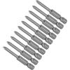 CoCud Croce Croce Avvitatore Punte, PH1 50mm Lungo 1/4 Esagonale Gambo, S2 magnetici Croce Trapano Punta per Potenza Impatto Guida, 10-Pezzi