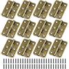 JJWNMLL 12 cerniere per porte retrò pieghevoli da 5,1 cm, cerniere per porte in legno ispessito, con 76 viti per cerniere antiche per mobili per la casa, ferramenta, armadio, porta, cassetto, scatola