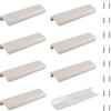 MOROBOR 8 maniglie autoadesive per cassetti, invisibili, in stile moderno, per armadietti, cassetti, armadi, 150 mm, grigio cashmere