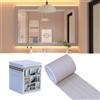 FEILAYS Adesivi rimovibili, impermeabili, cornice per specchio da bagno, riparazione, venatura del legno, autoadesivi, venatura del legno per porte, bordi, pareti, carta da parati, mobili, 10 cm x 10