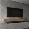 doporro Mobile Porta TV Sospeso 300 cm con 4 Ante Marrone Chiaro, Credenza Bassa da Soggiorno Salotto, Madia Consolle per TV Fernsehschrank02