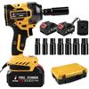Victool Avvitatore elettrico a percussione a batteria, 650 Nm, 21 V, con 7 bussole e 2 batterie da 4,0 Ah, per vite e dado, auto, camion, pneumatici di rimozione
