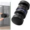 ZHAOYCSH Pomello/Maniglia per Porta Doccia a Vetro Scorrevole, Nero - Set di Maniglie Porta con Vite per Bagno, Cucina, Interni Casa, Ufficio e Hotel. Pomelli Porta Moderni per Porte Interno/Esterno