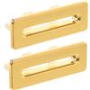 POPETPOP Copri Foro Troppopieno Lavandino Bagno Oro, 2 Pezzi Lega di Zinco | Resistente alla Deformazione, Copri F Lavabo Bagno, Facile Installazione Coperchio Lavabo Bagno