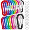 Yoosso 20 Moschettoni D Con Anelli, 5 x 2,6 Cm, 10 Colori, In Metallo