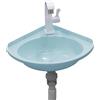SUFAPRE Lavabo In Plastica Colorata a Muro - Mini Lavamani Ad Angolo per Camper, Giardino, Campeggio, Cantina
