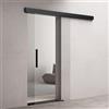 doporro Porta Scorrevole in Vetro per Interni 90x205 cm con Binario
