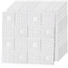 Selling Depot Carta da parati adesiva 3D bianco effetto mattone - Set 10 fogli (70x70cm, 4.9mq) autoadesiva, impermeabile, fonoassorbente - pareti e soffitto, cucina, bagno, camera, fai da te