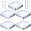 Zhujiehigh 5 Pcs Tappo per Pali 9x9cm, Tappi per Pali di legno 90x90mm, copripalo per legnos, copertura per palio, cappuccio in metallo zincato per palo e supporti per palio, con viti