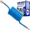 MONTERAL Tubo Aria Compressa 5 m Ø6x8 mm con Raccordi Rapidi da 1/4″ | Tubo Compressore Aria a Spirale Realizzato in Poliuretano PU - Garanzia di 10 Anni - MONTERAL