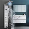 AWorddy LED Colonna Doccia Idromassaggio Pannello Doccia Set in 304 Acciaio Inox con Miscelatore da Massaggi, Soffione Fisso, Doccetta e Bocca Vasca 5 Funzioni per Bagno