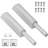 Ehuihuan Confezione Da 2 Pezzi Push Pull Per Ante, Apertura push (per armadi), Rallentatore Per Ante Materiale Abs, Rimboccatore Di Porte Adatto Per Armadi Da Cucina, Guardaroba, Grigio
