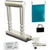 NeoDynamic - Lucchetto Antiscasso Serratura Cancello Esterno Lucchetto Cancello Esterno Lucchetti Grande Lungo Corazzato Acciaio inox, Estendibile a 5 Posizioni, Include Borsa e catenaccio piccolo.