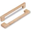 SYZOW 6 Pezzi Maniglie in Legno di Frassino per Cassetti, per Mobili da Cucina in Legno con Interasse 192mm, Maniglie in per Armadi, Cucina (Ash Tree)