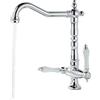 ZYWUOY Rubinetto in ottone antico europeo, miscelatore per lavabo in ceramica calda e fredda, in stile vintage nero e oro (argento)