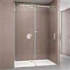 doporro Porta Doccia Scorrevole per Nicchia 135x195 cm, Box Doccia in Vetro Temperato Trasparente 8 mm Anticalcare - Teramo04-2