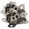 MroMax - Staffa angolare in metallo, 18 mm x 18 mm x 15 mm, estremità arrotondata a forma di L, per fissaggio ad angolo retto, in acciaio INOX, 20 pezzi