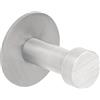ALLES IM GRIFF Gancio da parete Pirwa 1 - Gancio appendiabiti da parete singolo - Gancio appendiabiti con piastra di base profondità 32 mm, in acciaio inox spazzolato
