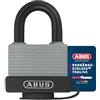 ABUS Lucchetto 70AL/45 in Alluminio Massiccio - Resistente alle Intemperie - con Cappuccio Protettivo e Rivestimento in Plastica - Livello di Sicurezza ABUS 5 - Argento