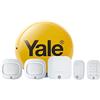 Yale IA-320 Sync Smart Home Alarm Kit da 6 pezzi. Include hub di sincronizzazione allarme, sirena esterna, 1 contatto porta/finestra, 2 rilevatori di movimento PIR, tastiera, funziona con Alexa,