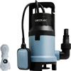 Cecotec Pompa per Acque Scure Axike 1100 Dark. 1100W, Portata 16000L/h, Altezza 8,5m, Profondità 7m, Particelle 25mm, Galleggiante, IPX8, Cavo 10m, Corda 8m, Pulisce Ogni Ambiente Senza Alcun Sforzo