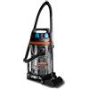 Mauk 1598 - Aspirapolvere asciutto/bagnato da 35 litri in acciaio inossidabile, con carrello e 2 prese