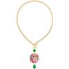 Lebole Maison Collana The Circle Classico Fiori Colorati Verde