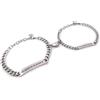ALMENDRA Bracciale coppia lui lei coordinate geografiche personalizzato uomo donna primo bacio con rigido acciaio personalizzabile regalo scritta nome fidanzati braccialetti San Valentino