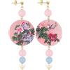 Lebole Maison Orecchini The Colorful Circle Rosa Celeste Perla
