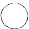 Unique Gems Collana di perle da donna Collana di pietre preziose Lapislazzuli Choker 38cm Perline Ø 4mm rotonde Qualità da gioielliere