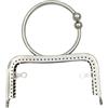vhVHJry Clic Clac per Borse Telaio for Borsa in Metallo Liscio da 12,5 cm con Manico a Braccialetto, Accessori for Borse Fai-da-Te Chiusura Clic Clac per Borse(Silver)