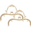 QUARKZMAN 2pz Telaio Borsa in Metallo, 20cm Chiusura Click Clac per Borse Arco retrò Sbalzato per Creazione Borsa Manico Borsellino Borsa Busta Ricambi Ferramenta Telaio (Oro Chiaro)