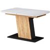 Vicco tavolo da pranzo allungabile Fenaro, Bianco/Rovere dorato, 120-160 x 80 cm Allungabile, estendibile per un'adeguata regolazione delle dimensioni del tavolo