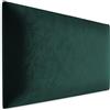 Muralo Pannelli Imbottiti per Pareti in Velluto 50 x 40 cm - Cuscino da Parete Decorativo, Design Moderno e di Lusso per Camera da Letto e Soggiorno - verde bottiglia
