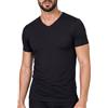 free spirit Basic Cotton T-Shirt Uomo Mezza Manica Scollo a V in Cotone Elasticizzato Maglia Intima Sottogiacca Morbida Traspirante Comoda Resistente Articolo 985 (IT, Testo, XXL, Regular, Regular, Grigio)