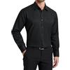 HISDERN Camicia da Uomo a Maniche Lunghe Casual Top per Business Tempo Libero e Cerimonia con Colletto Classico e Tasca Nero XL