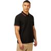 Ben Sherman Polo da uomo a maniche corte, vestibilità normale, Nero , L