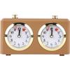 POENVFPO Clock Meccanico di Scacchi, Timer di Scacchi Analogici Vintage con Grandi Quadranti di Finzione Meccanismo per le Competizioni Weiqi e gli Scacchi Internazionali (Tan)