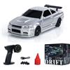 wheelfun 1/43 Pronto alla guida Drift Race Car giocattolo radiocomandato 4WD Pneumatico Coni di traffico RTR