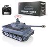Wheelfun 2.4Ghz Heng Long 1/16 Scala 7.0 Plastica Ver German Tiger I RTR RC Tank Rotante Torretta Infrarossi Combattimento Unità Fumo Barilotto Luce Suono