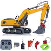 Wheelfun 1/18 Kabolite 5901 100S Escavatore RC Elettrico con Sollevamento Elettronico Flysky Telecomando Bulldozer Veicolo di Ingegneria Con Martello Rompiterra Elettrico Grado Hobby Modello per Età