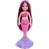 Barbie Chelsea Mermaid piccola bambola (15,2 cm) con capelli rosa indossando accessorio corona rimovibile, giocattolo 15,2 cm