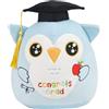 GalaVee Regalo di laurea, gufo di peluche, simpatico gufo di peluche con cappello da dottore e mela, regalo di laurea per laureati, morbido regalo per celebrazione della laurea, per laurea e studio